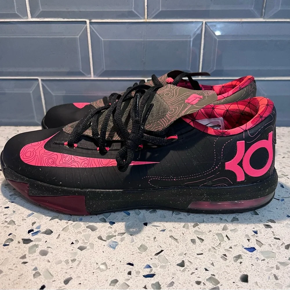 Nike KD VI Meteorology Kids' Basketball Shoes - Black/Pink 2013